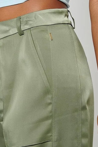 Pantaloni cargo satinati Slam - Kaki
