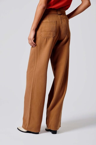 Pantaloni wide legs Brina - Marrone