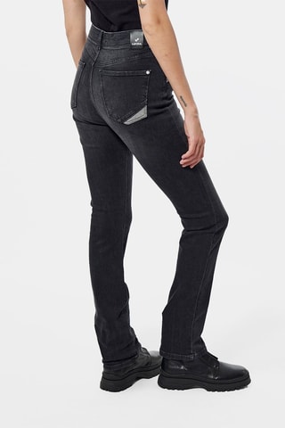 Jeans wide legs a vita alta Sibel - Nero