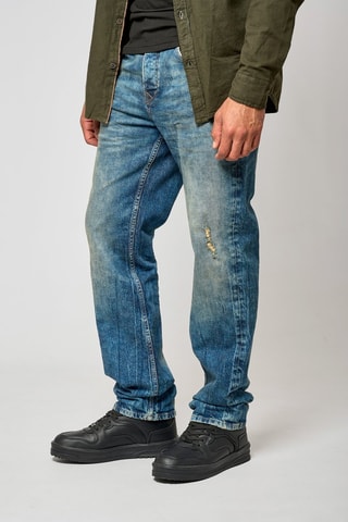 Jeans straight scoloriti Toby  - Blu