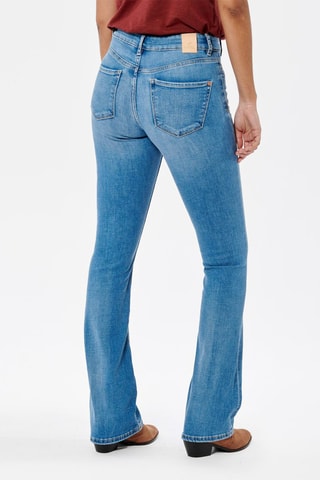 Jeans flare a vita alta Lucky - Celeste