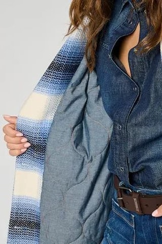 Giacca oversize Santo - Blu ed ecrù