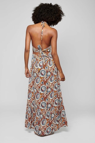 Abito lungo schiena scoperta Sanda - Miele