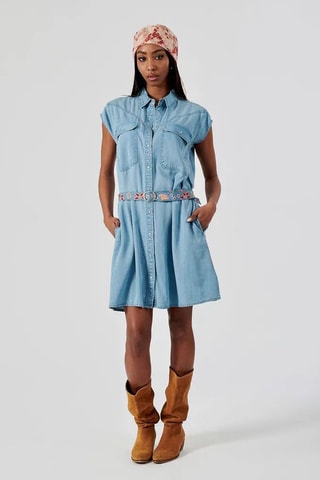 Abito regular senza maniche - Azzurro