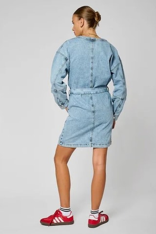 Abito regular scolorito in jeans Brune - Blu