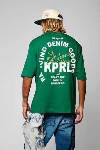 T-shirt oversize in cotone bio Kim  - Verde