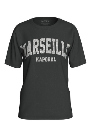 T-shirt oversize in cotone bio Sassy - Nero