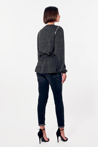 Pantaloni wide legs a vita alta - Multicolore