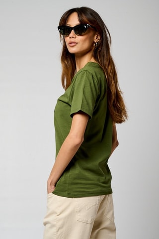 T-shirt in cotone bio Vasicw11 - Kaki