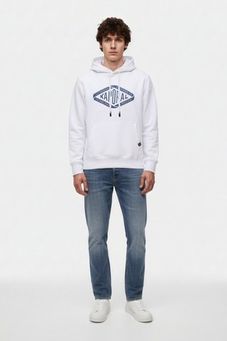 Felpa con cappuccio Benni - Bianco