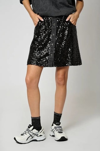 Gonna con paillettes Suzon - Nero