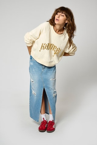 Gonna lunga con spacco Belle - Blu