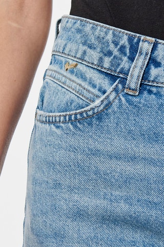 Jeans mom a vita alta Slan - Blu