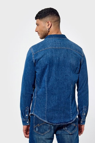 Sovracamicia in jeans Diego - Blu