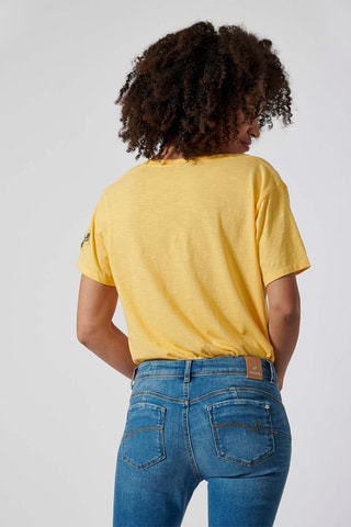 T-shirt in cotone bio Fiona  - Giallo