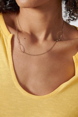 T-shirt in cotone bio Fiona  - Giallo