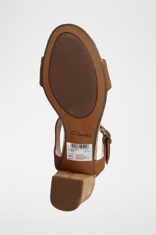 Sandálias de salto em couro Smart - Castanho