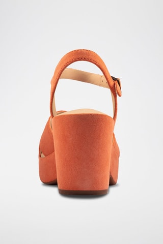 Sandálias de salto de nobuck Maritsa 70strap - Laranja