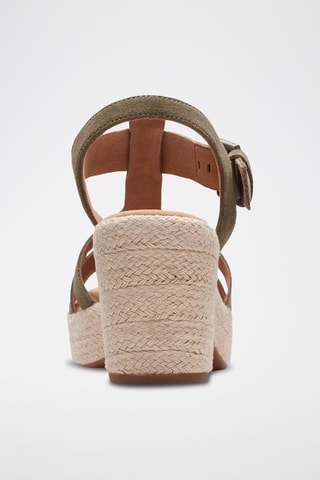 Sandálias de salto de nobuck Maritsa 70 - Verde-azeitona