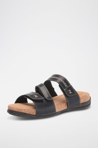 Sandálias em couro Roseville Bay - Preto