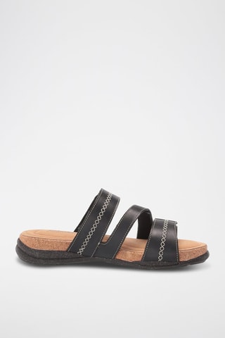 Sandálias em couro Roseville Bay - Preto