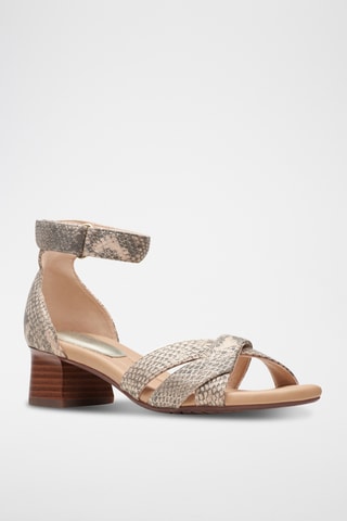 Sandálias de salto Desirae - Bege