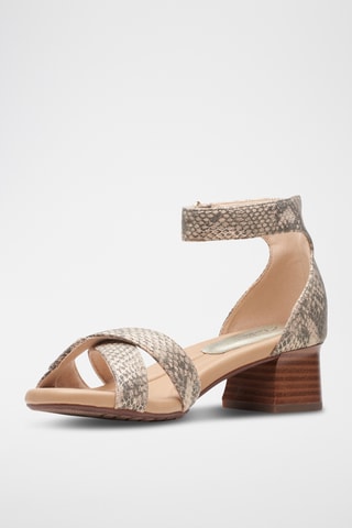 Sandálias de salto Desirae - Bege