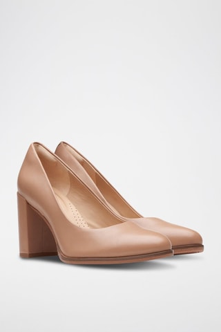 Sapatos de salto em couro Freva85 - Camel