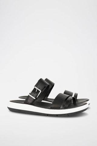 Mules de couro Jemsa - Preto