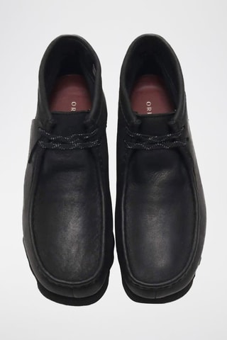 Boots Wallabee em couro - Preto