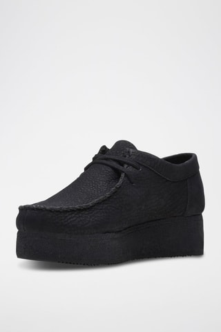 Low boots plateformes en nubuck Wallacraft - Noir