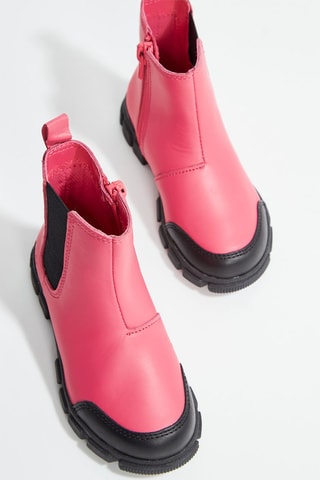 Botins em couro - Rosa