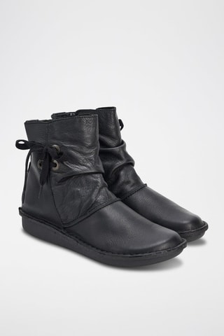 Botins em couro Funny Oak - Preto