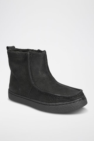 Botins com plataforma forrados em nobuck Barleigh Pull - Preto