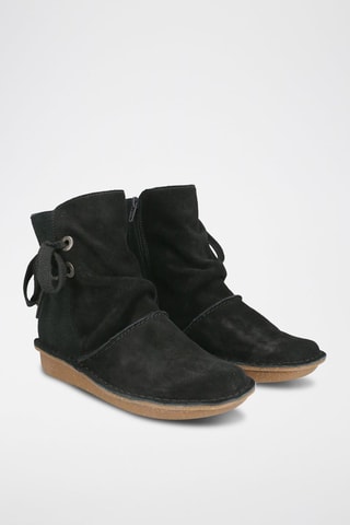 Botins com plataforma em nobuck Funny Oak - Preto