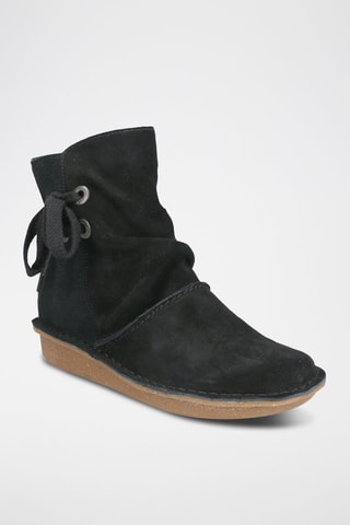 Botins com plataforma em nobuck Funny Oak - Preto