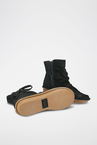 Botins com plataforma em nobuck Funny Oak - Preto