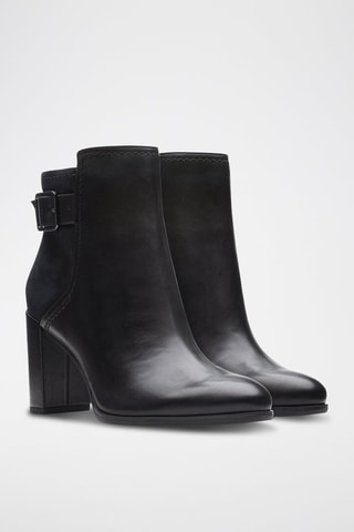 Botins em couro Freva85 - Preto