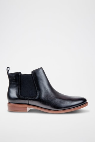Botins Chelsea em couro Taylor Shine - Preto
