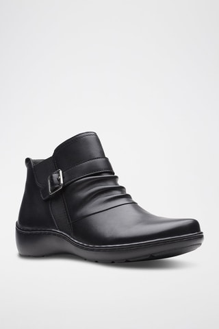 Botins em couro Cora - Preto