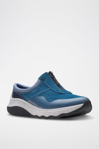 Slip-on em couro Jaunt Way - Azul