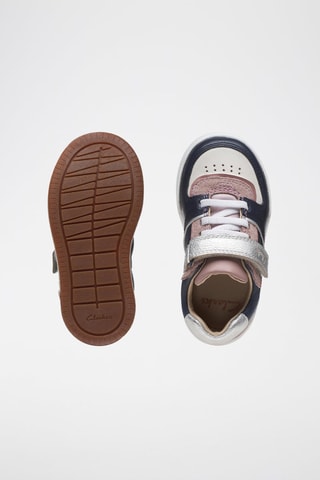 Sapatilhas em couro Fawn Craft - Rosa-velho e azul-marinho