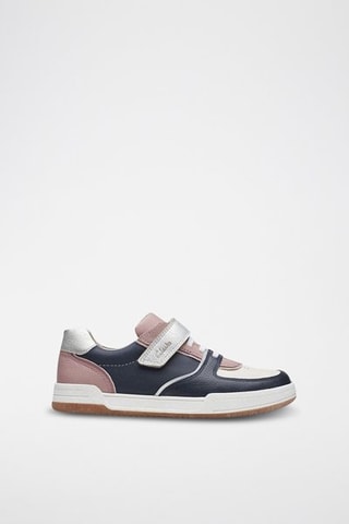 Sapatilhas em couro Fawn Craft - Rosa-velho e azul-marinho