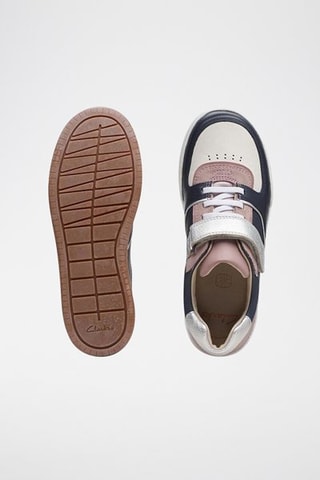 Sapatilhas em couro Fawn Craft - Rosa-velho e azul-marinho