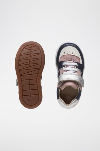 Sapatilhas em couro Fawn Craft - Rosa-velho e azul-marinho