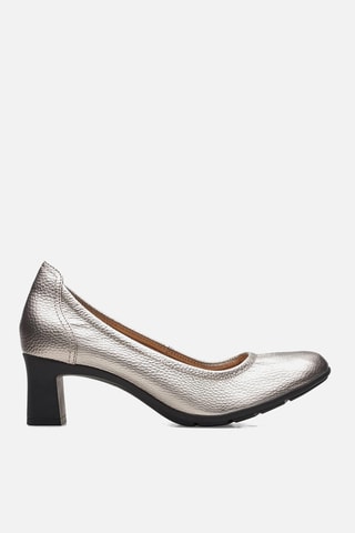 Sapatos de salto em couro Neiley Pearl - Prateado