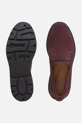 Mocassins em nobuck Calla Rae - Bordô