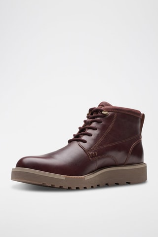 Boots em couro Barnes - Castanho