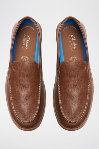 Mocassins em couro Flexway - Castanho-claro