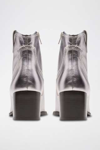 Botins em couro Elder - Prateado